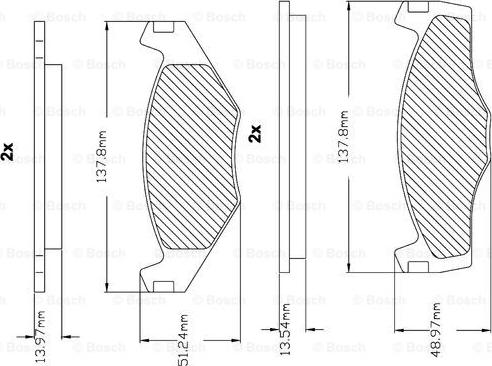 BOSCH F 03B 150 000 - Kit de plaquettes de frein, frein à disque cwaw.fr