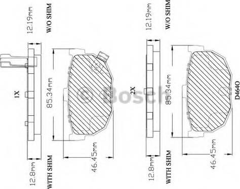 BOSCH F 03B 150 008 - Kit de plaquettes de frein, frein à disque cwaw.fr