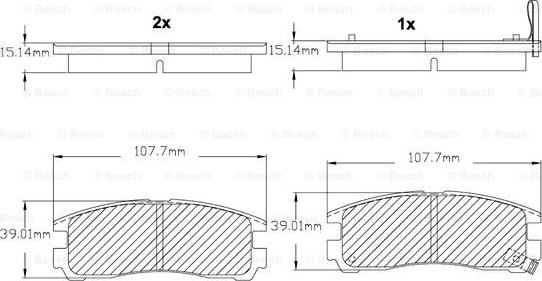 BOSCH F 03B 150 003 - Kit de plaquettes de frein, frein à disque cwaw.fr