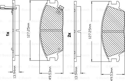 BOSCH F 03B 150 007 - Kit de plaquettes de frein, frein à disque cwaw.fr