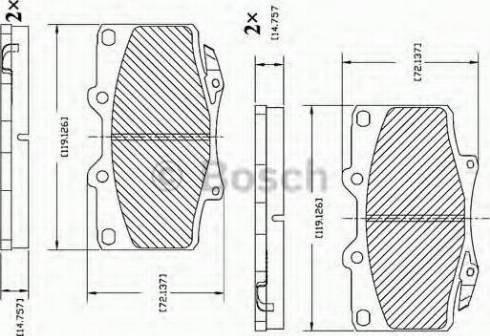 BOSCH F 03B 150 015 - Kit de plaquettes de frein, frein à disque cwaw.fr