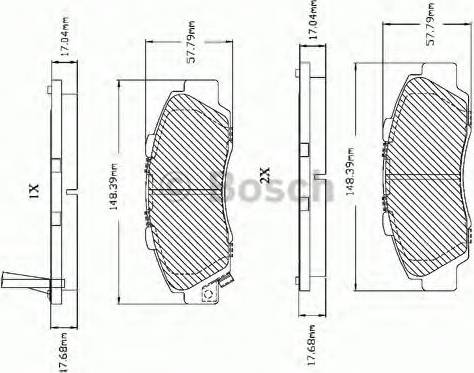 BOSCH F 03B 150 016 - Kit de plaquettes de frein, frein à disque cwaw.fr