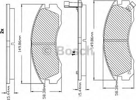 BOSCH F 03B 150 017 - Kit de plaquettes de frein, frein à disque cwaw.fr