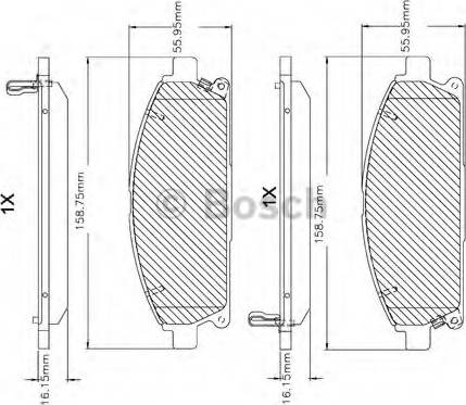 BOSCH F 03B 150 082 - Kit de plaquettes de frein, frein à disque cwaw.fr