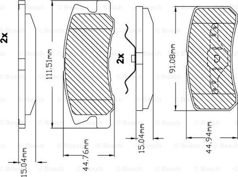 BOSCH F 03B 150 087 - Kit de plaquettes de frein, frein à disque cwaw.fr