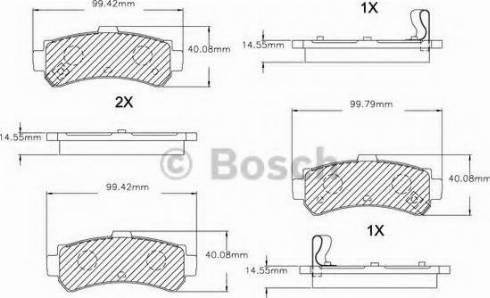 BOSCH F 03B 150 038 - Kit de plaquettes de frein, frein à disque cwaw.fr