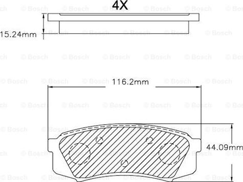 BOSCH F 03B 150 032 - Kit de plaquettes de frein, frein à disque cwaw.fr