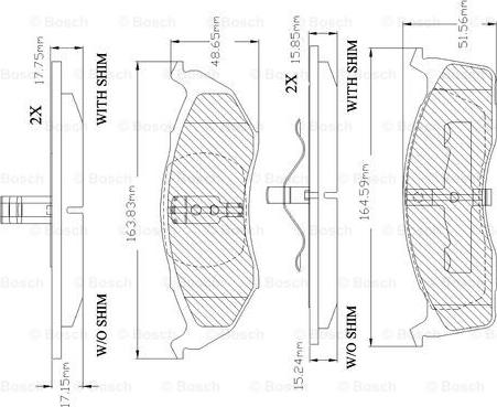 BOSCH F 03B 150 029 - Kit de plaquettes de frein, frein à disque cwaw.fr