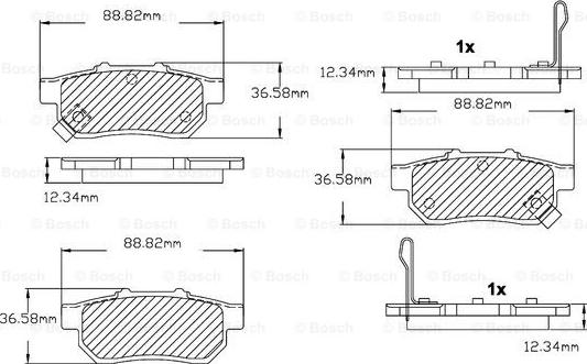 BOSCH F 03B 150 024 - Kit de plaquettes de frein, frein à disque cwaw.fr