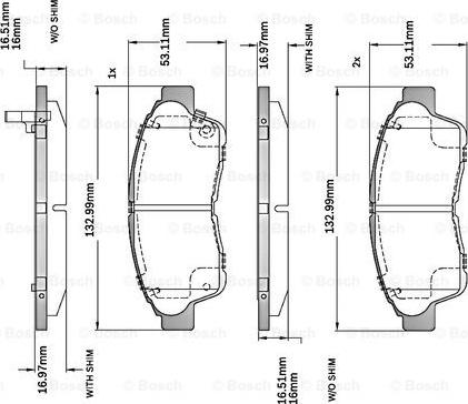 BOSCH F 03B 150 023 - Kit de plaquettes de frein, frein à disque cwaw.fr