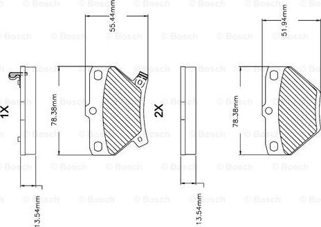 BOSCH F 03B 150 074 - Kit de plaquettes de frein, frein à disque cwaw.fr