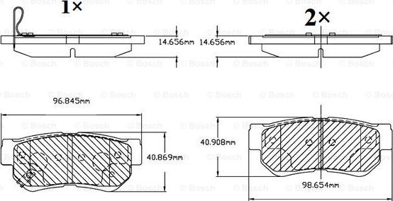 BOSCH F 03B 150 070 - Kit de plaquettes de frein, frein à disque cwaw.fr