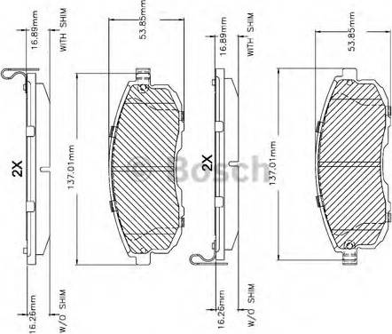 BOSCH F 03B 150 071 - Kit de plaquettes de frein, frein à disque cwaw.fr