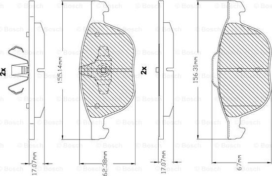 BOSCH F 03B 150 143 - Kit de plaquettes de frein, frein à disque cwaw.fr