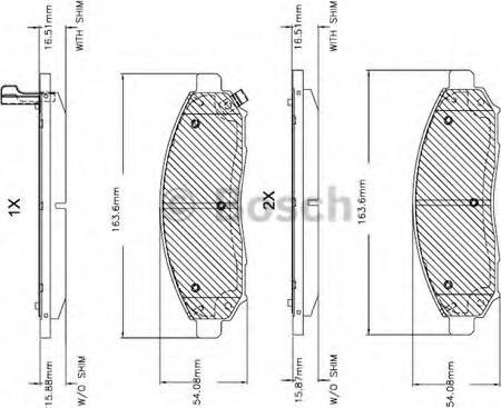 BOSCH F 03B 150 151 - Kit de plaquettes de frein, frein à disque cwaw.fr