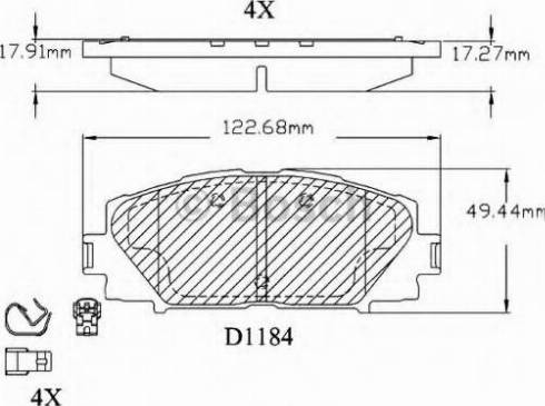 BOSCH F 03B 150 166 - Kit de plaquettes de frein, frein à disque cwaw.fr