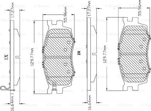 BOSCH F 03B 150 160 - Kit de plaquettes de frein, frein à disque cwaw.fr