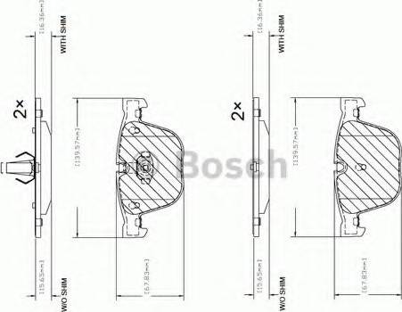 BOSCH F 03B 150 104 - Kit de plaquettes de frein, frein à disque cwaw.fr