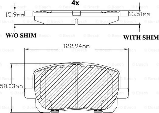 BOSCH F 03B 150 105 - Kit de plaquettes de frein, frein à disque cwaw.fr