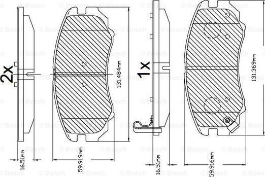 BOSCH F 03B 150 106 - Kit de plaquettes de frein, frein à disque cwaw.fr