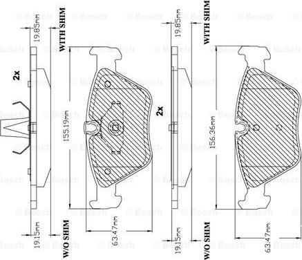 BOSCH F 03B 150 112 - Kit de plaquettes de frein, frein à disque cwaw.fr