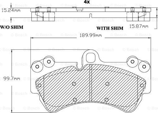 BOSCH F 03B 150 130 - Kit de plaquettes de frein, frein à disque cwaw.fr