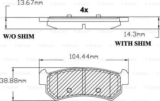 BOSCH F 03B 150 138 - Kit de plaquettes de frein, frein à disque cwaw.fr