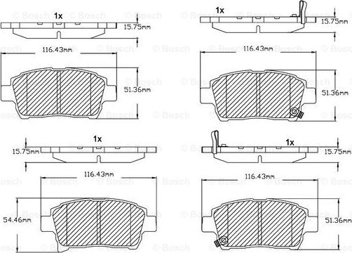 BOSCH F 03B 150 126 - Kit de plaquettes de frein, frein à disque cwaw.fr