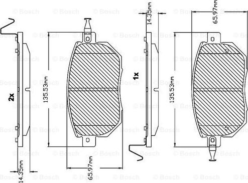 BOSCH F 03B 150 121 - Kit de plaquettes de frein, frein à disque cwaw.fr