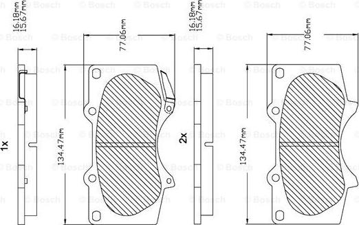 BOSCH F 03B 150 123 - Kit de plaquettes de frein, frein à disque cwaw.fr