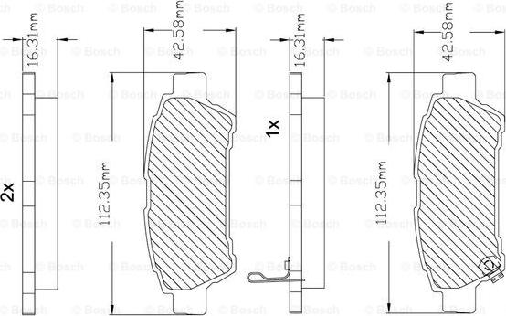 BOSCH F 03B 150 127 - Kit de plaquettes de frein, frein à disque cwaw.fr