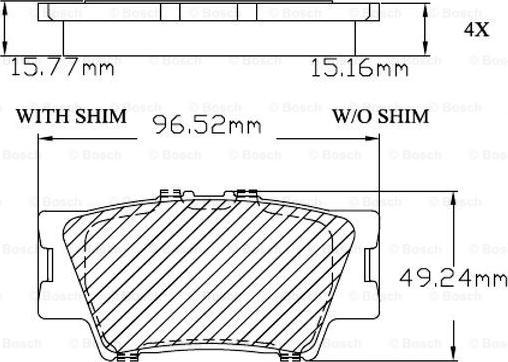 BOSCH F 03B 150 173 - Kit de plaquettes de frein, frein à disque cwaw.fr