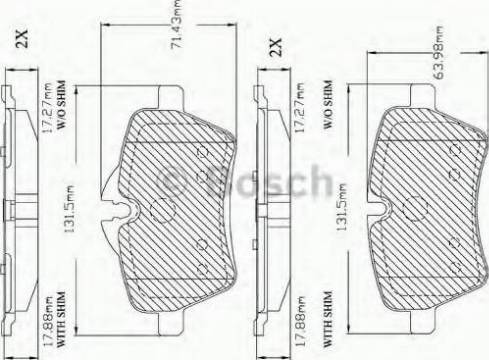 BOSCH F 03B 150 390 - Kit de plaquettes de frein, frein à disque cwaw.fr