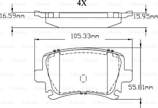 BOSCH F 03B 150 364 - Kit de plaquettes de frein, frein à disque cwaw.fr