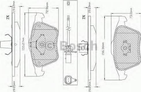 BOSCH F 03B 150 365 - Kit de plaquettes de frein, frein à disque cwaw.fr