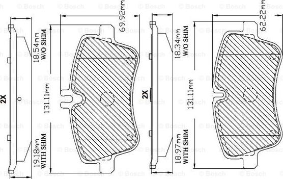 BOSCH F 03B 150 306 - Kit de plaquettes de frein, frein à disque cwaw.fr