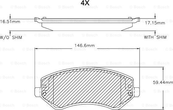 BOSCH F 03B 150 301 - Kit de plaquettes de frein, frein à disque cwaw.fr