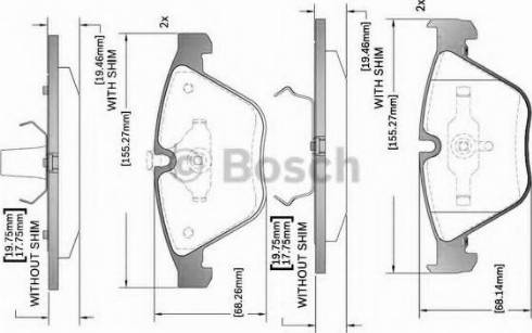 BOSCH F 03B 150 317 - Kit de plaquettes de frein, frein à disque cwaw.fr