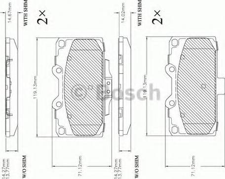 BOSCH F 03B 150 384 - Kit de plaquettes de frein, frein à disque cwaw.fr