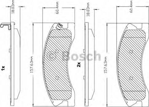 BOSCH F 03B 150 322 - Kit de plaquettes de frein, frein à disque cwaw.fr