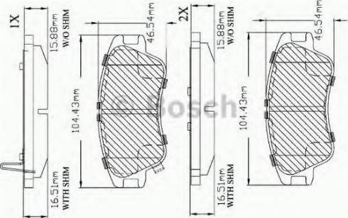 BOSCH F 03B 150 371 - Kit de plaquettes de frein, frein à disque cwaw.fr