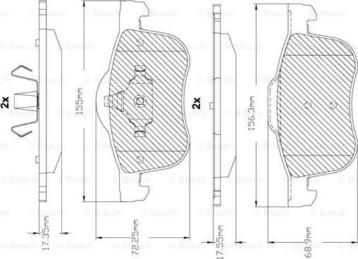 BOSCH F 03B 150 290 - Kit de plaquettes de frein, frein à disque cwaw.fr