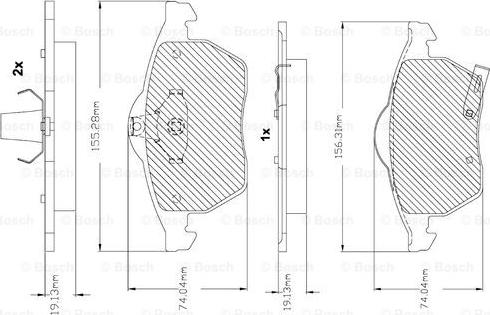 BOSCH F 03B 150 293 - Kit de plaquettes de frein, frein à disque cwaw.fr