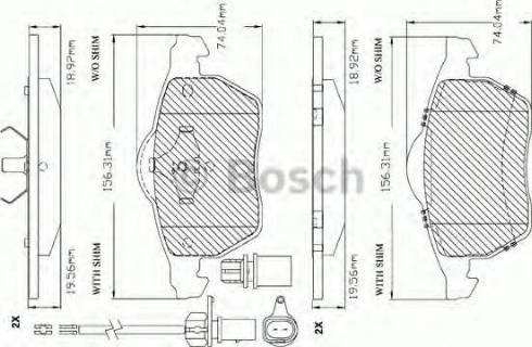 BOSCH F 03B 150 297 - Kit de plaquettes de frein, frein à disque cwaw.fr