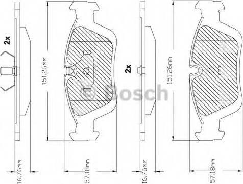 BOSCH F 03B 150 243 - Kit de plaquettes de frein, frein à disque cwaw.fr