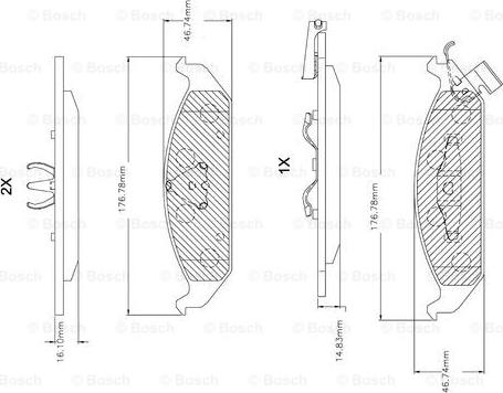 BOSCH F 03B 150 254 - Kit de plaquettes de frein, frein à disque cwaw.fr