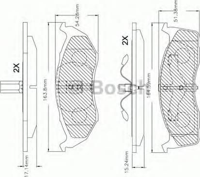 BOSCH F 03B 150 250 - Kit de plaquettes de frein, frein à disque cwaw.fr