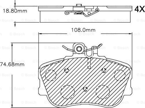 BOSCH F 03B 150 251 - Kit de plaquettes de frein, frein à disque cwaw.fr