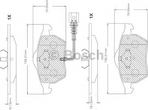 BOSCH F 03B 150 264 - Kit de plaquettes de frein, frein à disque cwaw.fr