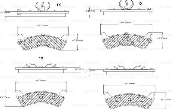 BOSCH F 03B 150 260 - Kit de plaquettes de frein, frein à disque cwaw.fr